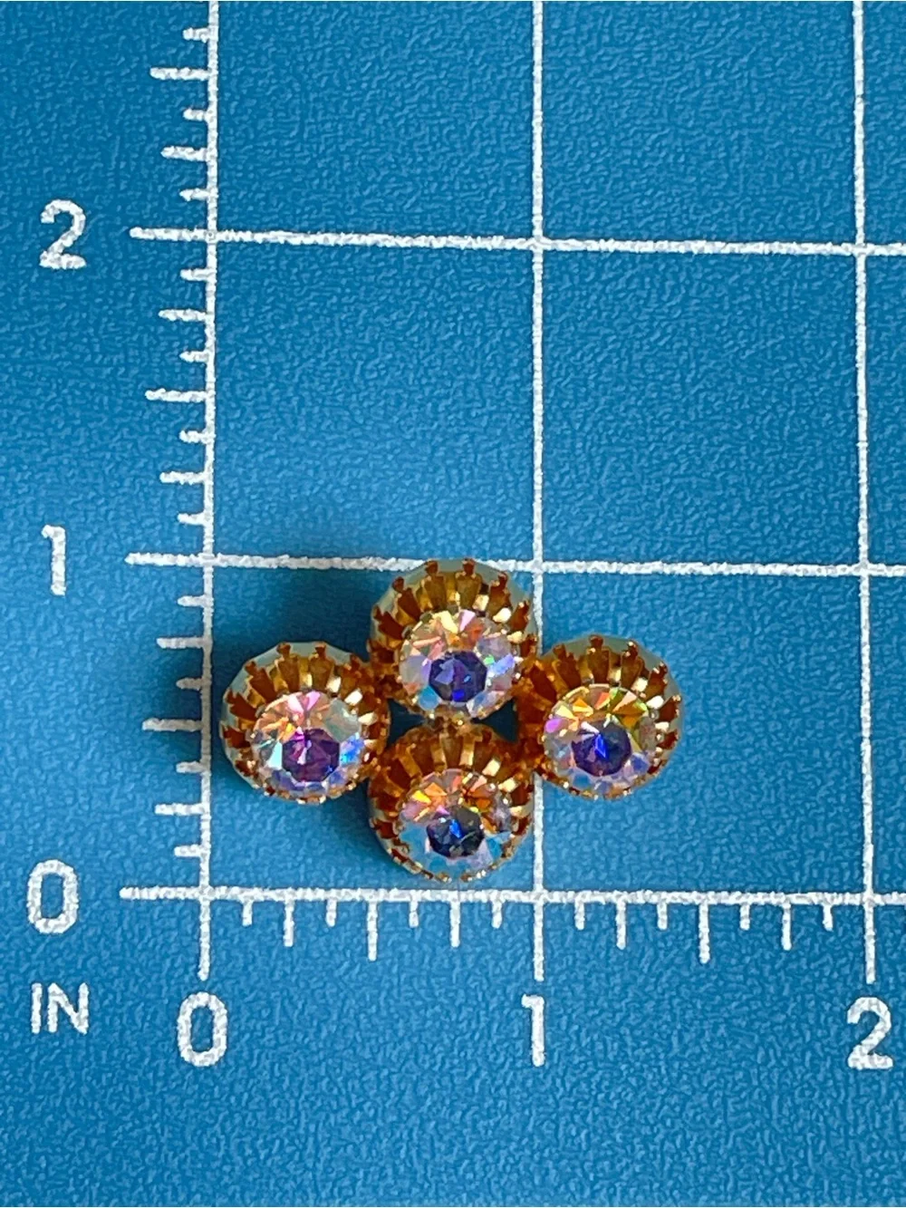 Vintage Aurora Borealis Cluster Pin Brooch Made in Austria